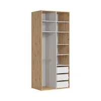 Armario de dos puertas Flex 100 cm roble artisan