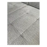 Sofá rinconera universal Lars convertible con arcón de terciopelo gris