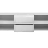 Mueble RTV Azteca Trio 150 cm con 2 puertas y 2 cajones blanco brillo