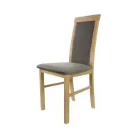 Silla tapizada Como marrón