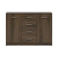 Cómoda Nepo Plus 119 cm con 2 puertas y 4 cajones roble noble