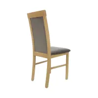 Silla tapizada Como marrón