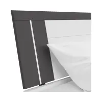 Кровать Saturn 140x200 с 3 ящиками белый/графит