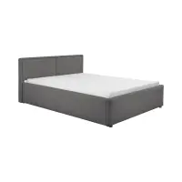 Cama tapizada Nedin 140x200 gris