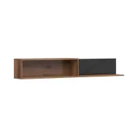 Estante de pared Forn 156 cm roble delano oscuro/negro