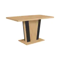 Mesa extensible Zalder 120/160x68 roble artisan/negro