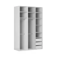 Armario modular Flex 150 cm con puertas y espejo blanco/grafito