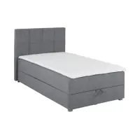 Cama continental Winer 100x200 con contenedor gris