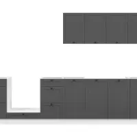 Conjunto de cocina Junona Line 300 cm grafito