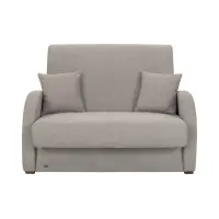 Sofá cama de dos plazas Poli con arcón beige