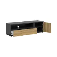 Mueble RTV Luen 155 cm con puertas y cajón roble tegola/roble mauvella