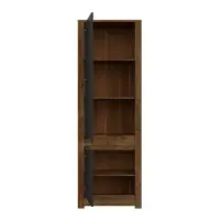 Estantería Ruso 69 cm con 2 puertas roble april/negro mate