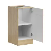 Mueble bajo de cocina Junona Line 40 cm derecha con puerta roble bernstein
