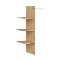 Estantes con barra para armario Lamea 90 roble artisan