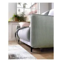 Sofá de tres plazas Larisa 2 convertible con arcón de chenilla menta