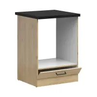 Mueble de cocina para horno empotrado Junona Line 60 cm roble bernstein con encimera