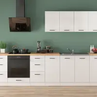 Conjunto de cocina Junona Line 300 cm brillo tiza