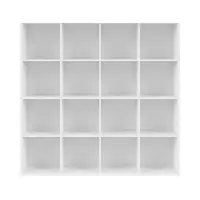 Estantería Nepo Plus 151 cm con 16 estantes blanco