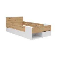 Cama Homeland 100x200 con cajones blanco/roble artisan