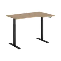 Escritorio de esquina con regulación eléctrica Space Office 140 cm derecho roble artisan