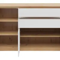 Cómoda Yamael 139 cm con 3 puertas y 2 cajones blanca