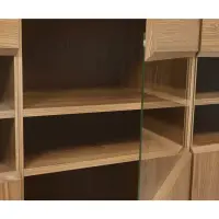 Vitrina Bergen 156 cm con 3 puertas alerce sibiu dorado