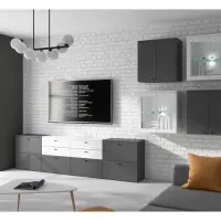 Armario System 64 con 2 puertas grafito