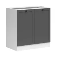 Armario bajo de cocina Junona Line 80 cm de dos puertas grafito
