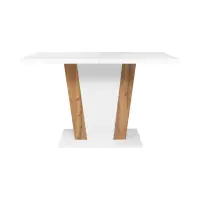 Mesa extensible Zalder 120/160x68 roble wotan/blanco