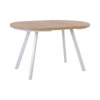 Mesa extensible Pares roble wotan/blanco 90-180x90