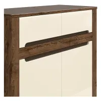 Cómoda Ruso 104 cm con 2 puertas y 2 cajones roble april/brillo perlado