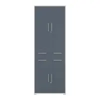 Estantería Office Lux 79 cm con 4 puertas y 2 cajones gris claro