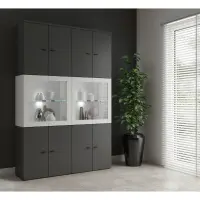 Vitrina System 64 de 2 puertas blanca