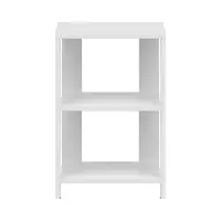 Mesa rectangular Neno 35x37 con estantes blanca