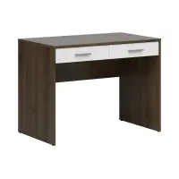 Escritorio Nepo Plus 100 cm con 2 cajones roble noble/blanco