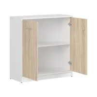 Armario Nepo Plus 80 cm de dos puertas blanco/roble sonoma