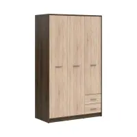 Armario de tres puertas Nepo Plus 118 cm con cajones roble noble/roble sonoma