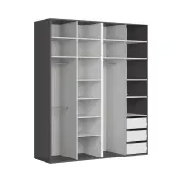Armario modular Flex 200 cm con 4 puertas grafito