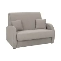Sofá cama de dos plazas Poli con arcón beige