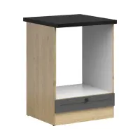 Armario de cocina para horno encastrado Junona Line 60 cm grafito con encimera