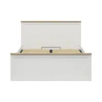 Łóżko Loksa B 160x200 ze stelażem i pojemnikiem sosna andersen biała