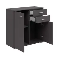 Cómoda Noeda 71 cm con 2 puertas y 2 cajones grafito