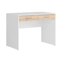 Escritorio Nepo Plus 100 cm con 2 cajones blanco/roble sonoma