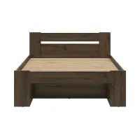 Conjunto de cama Nepo Plus roble noble con somier y colchón Ceres 140x200