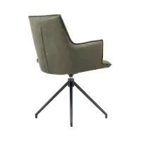 Стул мягкий Osaka поворотный экокожа оливковый