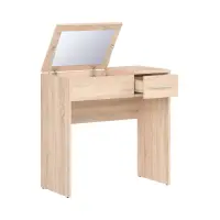 Tocador Nepo Plus 80 cm con cajón, compartimento y espejo roble sonoma