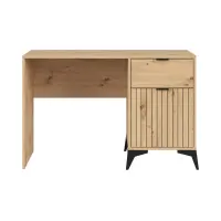 Escritorio Lamea 120 cm con puertas y cajón roble artisan