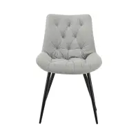 Стілець м'який Claudio вельветовий світло-сірий