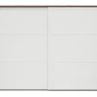 Armario de puertas correderas Loksa 270 cm pino andersen blanco/roble grandson