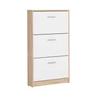Zapatero Nepo Plus 70 cm con 3 puertas roble sonoma/blanco